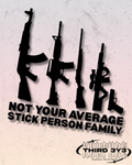 Not Your Average Stick Person Family | Glossy Vinyl Decal