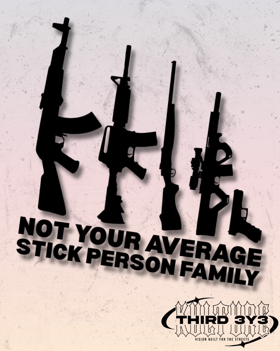 Not Your Average Stick Person Family | Glossy Vinyl Decal
