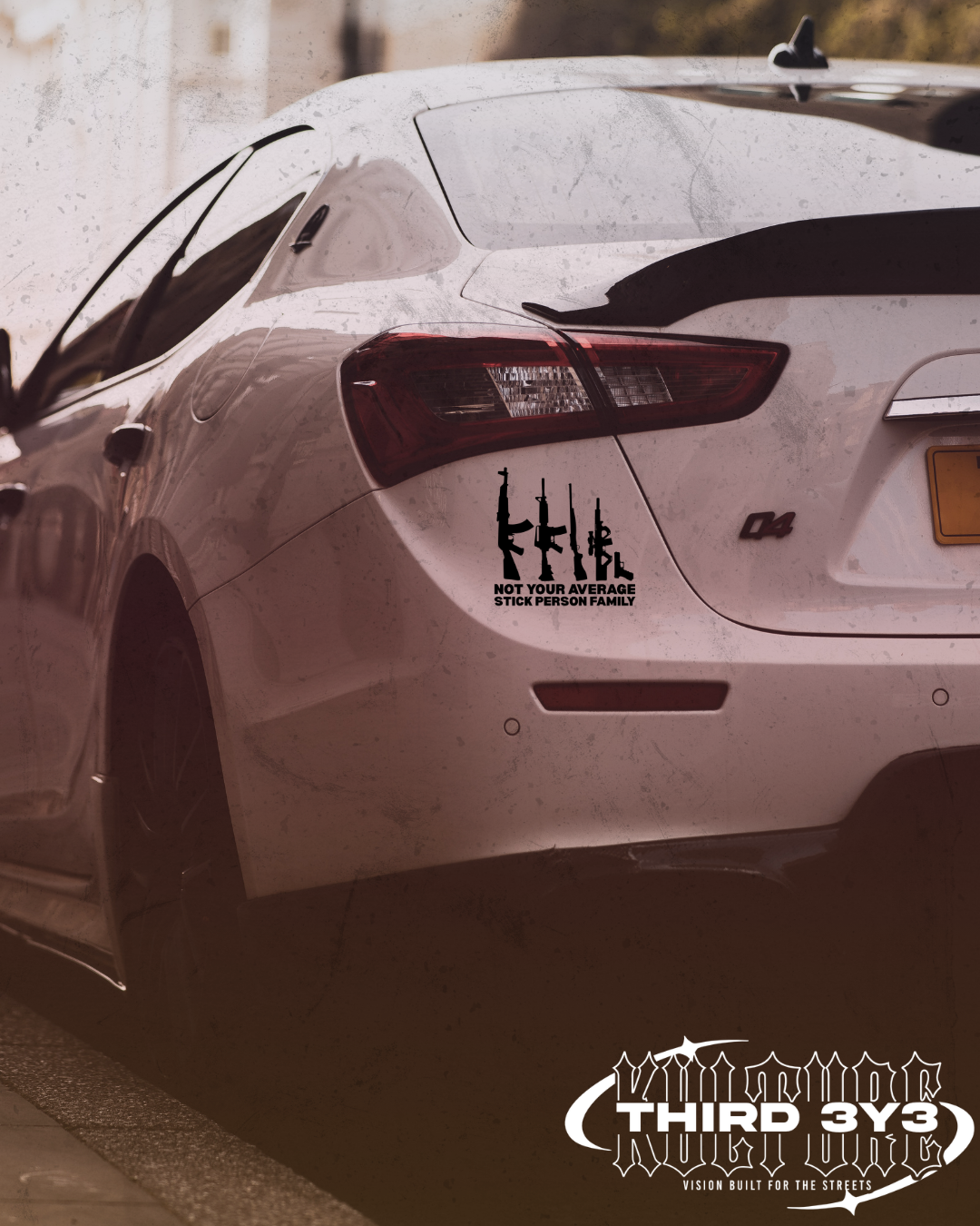 Not Your Average Stick Person Family | Glossy Vinyl Decal