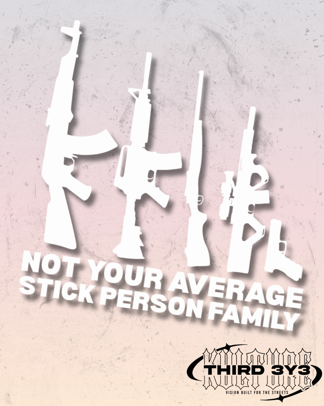 Not Your Average Stick Person Family | Glossy Vinyl Decal